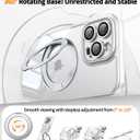 Cutelfon【360° Spin Magnetic Stand Case for iPhone 14 Pro Max Clear