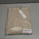 OUGES 2025 Fall Sweater Dress for Women Crew Neck Long Sleeve Knit Lightweight Casual Dresses (Large, Beige)