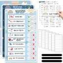 3 in 1 Bedtime/Morning/Weekly Routine Chart for Kids, Magnetic Chore Chart for Kid, Visual Schedule for Kid Toddlers Schedule Board for Home