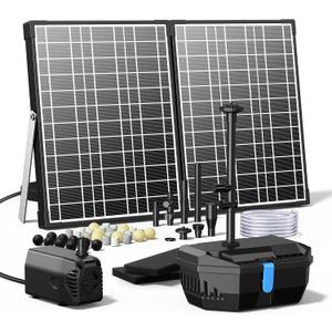 NFESOLAR Solar Fountain Kit, 30W Solar Pond Pump with Pond Filter, 200 GPH Submersible Pump, 4 Sprayers for Outdoor Pond 200-600 Gallons, Fish Tank and Garden Water Features N3213