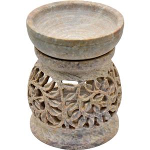 Nirvana Class NIRMAN Handmade Stone Aroma Burner Oil Diffusers Home Decor (Leaf)