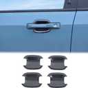 Aunginsy Exterior Door Handle Bowl Trim Cover Compatible with Ford Maverick 2022-2025 Ford Bronco Sport 2021-2025 Outside Door Handle Cup Bowl Cover Scratches Protector Decorative Sticker Accessories (Carbon Fiber Pattern)