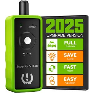 VXDAS 2IN1 TPMS Relearn Tool Super GL50448 for GM and Ford with Model Switch Button,Tire Pressure Sensor Monitor Reset Activation for Buick/Cadillac/Chevrolet/GMC/Lincoln 2025 Edition(Green)