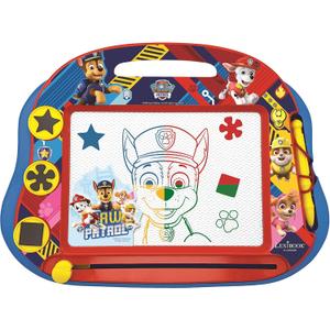 LEXiBOOK Paw Patrol Multicolor Magic Magnetic Drawing Board, Artistic Creative Toy for Girls and Boys, Stylus Pen and Stamps, Red/Blue, CRPA550
