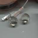 JONATHAN Y 28.5" Pink Glass Teardrop LED Table Lamp Set of 2 for Living Room Bedroom Nightstand, White Linen Shade Modern Transitional Bedside Desk Lamp JYL1079A-SET2