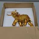 Lucky Elephant Statue,7" Elephant Decor,Elephants Figurine for Home Decor Unique and Ornament for Living Room,Table Centerpiece Shelf and Office Adds(Resin Craft) (1 Pack 7 inch)