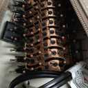 Travel Blow Dryer Brush in one, Dual Voltage 110V-240V Mini Hot Air Brush, Hair Trends Nano Titanium 2 Inch One Step Hair Dryer and Styler Volumizer Oval Shape (50 mm, White & Rose Gold)