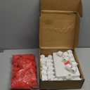 6085 Pcs Happy Birthday Light Up Letters with LED Flameless Tealight Candle Red Rose Petal Letter Luminary Paper Bag for Decoration Party Romantic Night Decor for Women Men