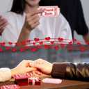 3 x Kosiz 6 Pcs Valentine Ticket Gift Silicone One Way Ticket Valentine Ticket Romantic Love Relationship Anniversary Tickets Gift for Him Her Husband Wife Boyfriend Girlfriend Partner (Pink, Red, White)