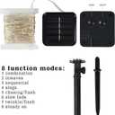 Dazzle Bright 4 Pack Solar String Lights Outdoor, Total 160FT 480LED Solar Powered Waterproof Fairy Lights 8 Modes, Silver Wire Lights for Christmas Patio Party Tree Yard Decoration (White)