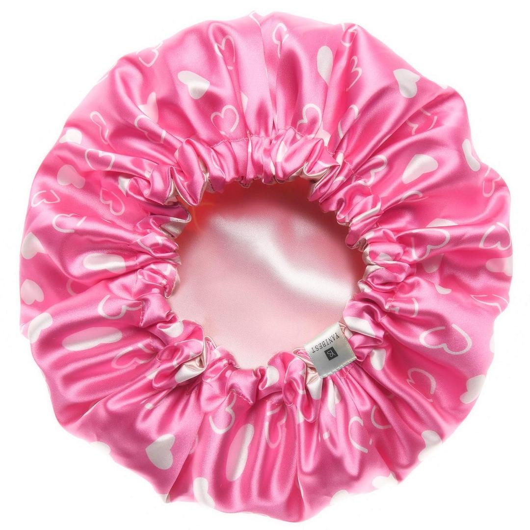 YANIBEST Baby Satin Bonnet Sleep Cap - Double Layer Reversible Adjustable Silky Satin Cap for Infant Toddler(5-12Year,Light Pink)