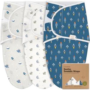 Amazon.com: 3-Pack Organic Baby Swaddle Sleep Sacks - Swaddles for Newborns, Infant 0-3 Months, Baby Girls, Boys, Soft & Snug Newborn Sleep Sack, Nursery Swaddling Blankets (Cosmo) : Baby