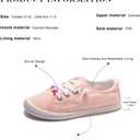 FUNKYMONKEY Girls Canvas Sneakers Lace up Lightweight Casual School Shoes for Toddler/Little Kids (Pink)