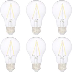 Amazon Basics A19 LED Light Bulbs, 40W Equivalent, Daylight White 5000K, Non-Dimmable, Energy Efficient 3.5W, 10,000 Hour Lifetime, 6-Pack