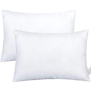 NTBAY 2 Pack Cotton Down Alternative 13x18 Pillows, Machine Washable - Soft and Breathable Travel Small Pillows for Sleeping, Ideal for Daycare, Crib, Cot