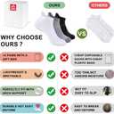 14 Pairs Mens/Womens Ankle Socks Breathable Casual Low Cut Short Socks for Men/Women with Heel Tab (Black)