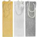Bright Creations Wine Gift Bags 12 Pack - Wine Bottle Gift Bag with Handles Snakeskin - 13 inches