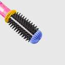 CALISTA GoGo Mini Heated Round Brush | Curl, Touch-Up, De-Frizz, Smooth, and Style Hair with Mini 7 Styling Tool | Heats to 365F | Perfect Travel Tool | Dual Voltage (Berry Burst)