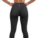 SUUKSESS Women Seamless Workout Sets Strappy Sports Bra High Waist Booty Leggings Outfits (Black, S)