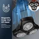 Electric Shaver Razor for Men: Wet/Dry Rotary Shaver with Upgraded Curved Razor Foil
