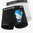 Davion 2-Pack Boys Underwear with 1 Soft Protective Athletic Cup Youth Briefs for Football, Baseball, Lacrosse, Size Medium
