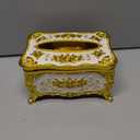 Bling Rhinestone Tissue Box Holder,Luxurious European Style Rose Tissue Box Cover for edroom,Office,Bathroom,Home,Travel,Restaurant(Gold&White)