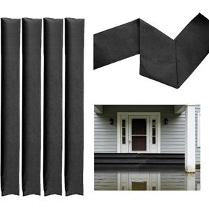 5 ft x 7.8 inch Water Activated Flood Barriers, Sandless Sandbag for Rain Water Control, Resuable Flood Water Barrier for Garage and Home Doors, Easy to Use(4pcs)