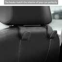 Headrest Hooks for Car, Back Seat Organizer Black Leather Hanger Holder Hook, for Hanging Purses and Bags and Coats, Pack of 2