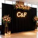 20x12FT Black Backdrop Curtain for Parties,2 Panels(Each 10x12FT) Seamless Heavy Fabric Silky Polyester Background for Wedding Backdrop Drapes Birthday Party Decorations