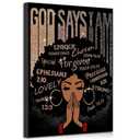 KecKoth God Says I Am Canvas Wall Art 16x24 Inch