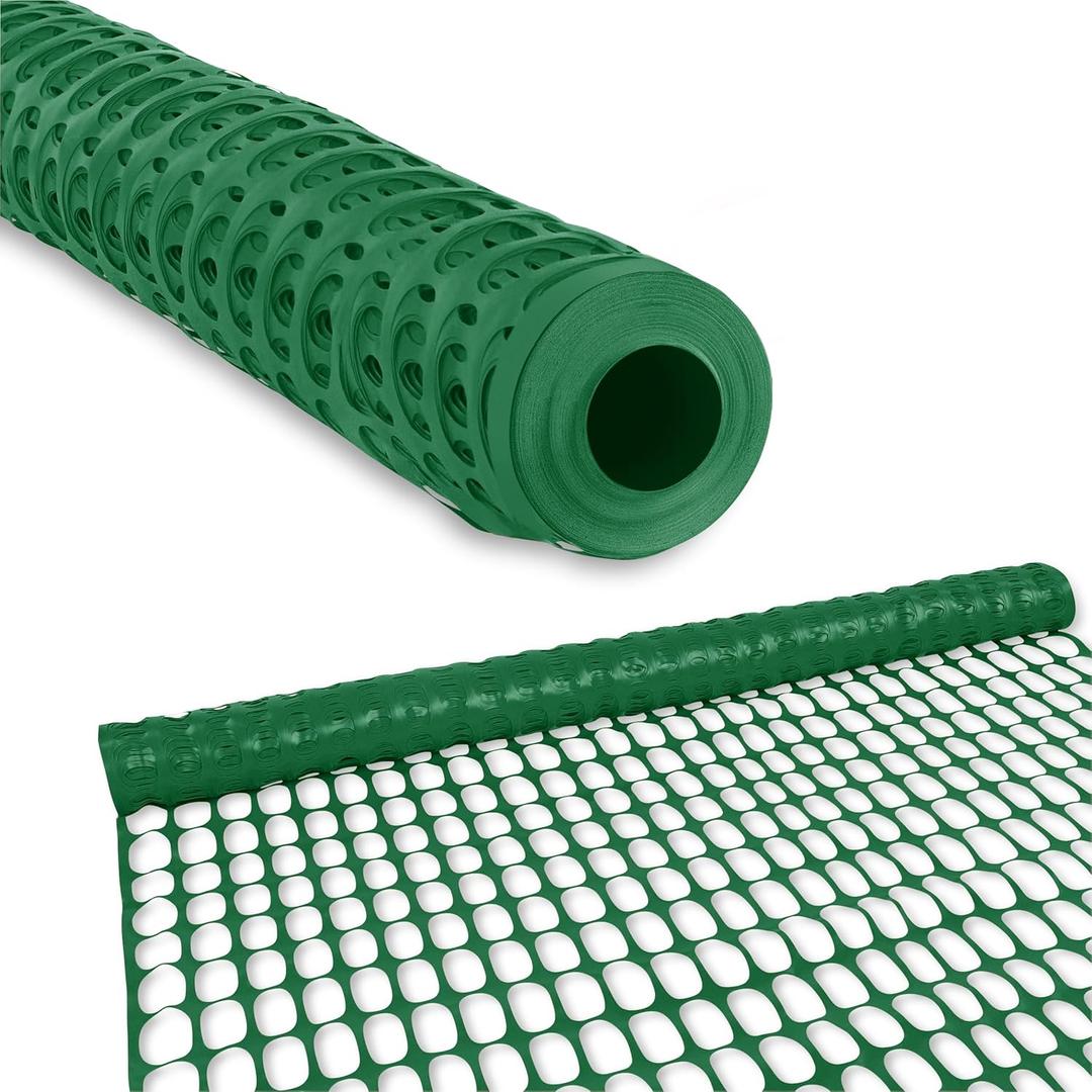 Temporary Fence Plastic Fence with Posts,40" x100' Safety Barrier for Dogs Snow Mesh Fencing with Steel Stake 4Ft Movable Portable Fencing Fence Roll 40In High for Garden Backyard Outdoor-Black