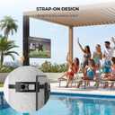ZeboZap ZZTVA2022 Gazebo TV Mount Fits 19-50 TVs | Full-Motion Square Post Pole Mount | Outdoor TV Mount | Holds 66 lbs | Weatherproof Black | Alternative to Outdoor TV Stand