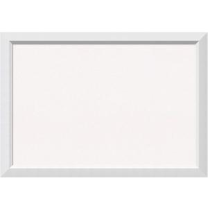 Amanti Art White Cork Board for Wall, 48 x 30 Vision Board with White Wood Frame, Medium Corkboard Office Decor for Home Organization, Modern Corkboard Pinboard to Display Items for Home Organization