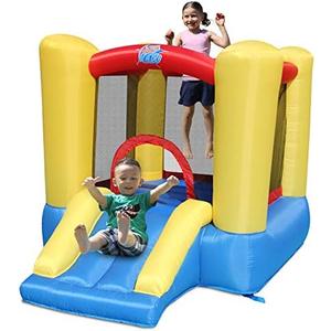 ACTION AIR Bounce House, Toddler Inflatable Bounce House with Blower for Indoor/Outdoor, Bouncy Castle with Durable Sewn and Extra Thick, Jump House with Slide for Kids (9309Y)