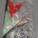 Kiddale 3 Pieces 3D 12" Large Paper Star Red Green Pink Hanging Paper Star Decorations for Weddings, Christmas Holiday, Girls Bedroom Decor, Birthday Party Celebration & Home Decoration