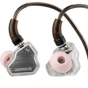 Linsoul 7Hz x Crinacle Zero:2 in Ear Monitor, Updated 10mm Dynamic Driver IEM, Wired Earbuds Earphones, Gaming Earbuds, with OFC IEM Cable for Musician (Without MIC, Silver)