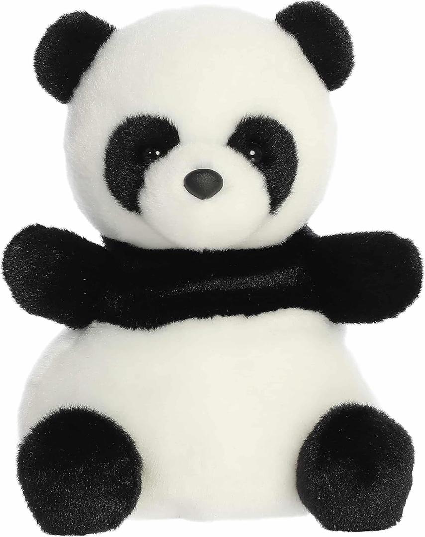 Aurora Adorable Palm Pals Party Sized Bamboo Panda Stuffed Animal - Fun Collectible Plush for Kids and Adult Collectors - Perfect for Decorating Rooms and Birthday Gifts - White 8 Inches