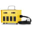 30A 125/250V Twist-Lock Temporary Power Distribution Box, 8 x 20A GFCI Outlets, OSHA/NEC Compliant, ETL Listed, Durable 1.5M 10/4 Stow Cable