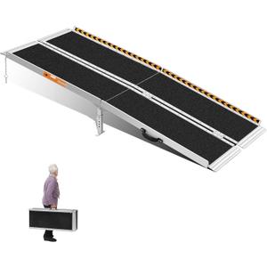Wheelchair Ramp 6ft, Non-Skid Aluminum Folding Ramps for Wheelchairs for Home Steps, 800 LBS Capacity Handicap Wheel Chair Ramp for Doorway, Homes, Threshold, Entry, Stairs 72" Lx 29.2" Wx2H