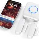 Smart WiFi Door Sensor Window Sensor, Contact Sensor Alarm for Home Automation & Kids Safety, Door Open Reminder, App Alerts, 500ft Range, 32 Ringtones, 5 Adjustable Volumes