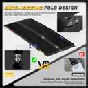 7FT Folding Wheelchair Ramp with Support Legs for Home Steps,Black