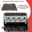 71400 Manifold Drill Template fit for GM LSIII 4.8L, 5.3L, 6.0L Motors for Chevy Engines (1999-newer) Removal Tool Kit Remove Broken Exhaust Precision Manifold Bolts Stud Without Damage Cylinder Head