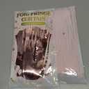 ZATAYE 2 Pack Rose Gold Decorations, 3.28 FT x 7.05 FT Rose Gold Fringe Curtains, Metallic Photo Backdrop Tinsel Backdrop Foil Curtains, Metallic Party Supplies Wedding Decor