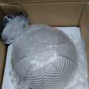 Qufute Glass Globe Pendant Lights, Clear Ribbed Glass Shade Mid Century Modern Pendant Light fixtures Pumpkin Design Black Adjustable Cord Ceiling Pendant Light Kitchen Island Dining Bedroom