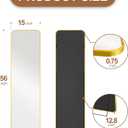 Delma Full Length Mirror, Floor Standing Full Body Mirror for Bedroom, Wall Mounted, Freestanding or Leaning, Rounded Corners Rectangle Design for Living Room, Bedroom or Dressing Room(Gold)