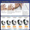 Delcast Smart Ring for Women Men-Wearable Fitness Tracker with Sleep Tracking Heart Rate Healthy Monitor Ring Activity Monitoring Steps Calories (9)