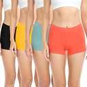 wirarpa Women's Boyshorts Panties Cotton Boxer Briefs for Ladies Underwear Shorts with Cotton Crotch 4 Pack S