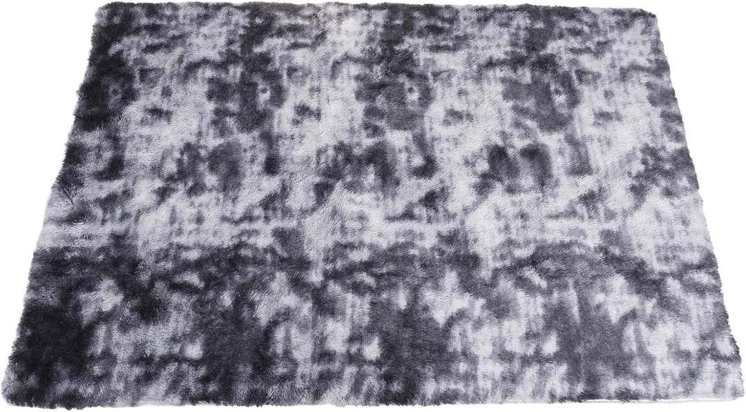Machine Washable Area Rug, Fluffy Modern Area Rugs for Bedroom, Living Room, Gray are Rug, Floor Accent Rugs for Bedroom Living Room Dark Gray 11