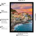 Americanflat 14x18 Picture Frame with Polished Plexiglass - Signature Collection - Gallery-Style Frames Made of Engineered Wood - Photo Frame for Wall Display - Black