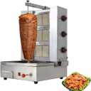 Shawarma Machine with 3 Burners Roaster Kitchen Kebab Grill Propane Gyro Machine Automatic Rotation for Restaurant Kitchen Garden